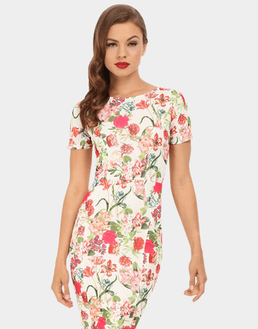 Flower Floral Dupioni Dress